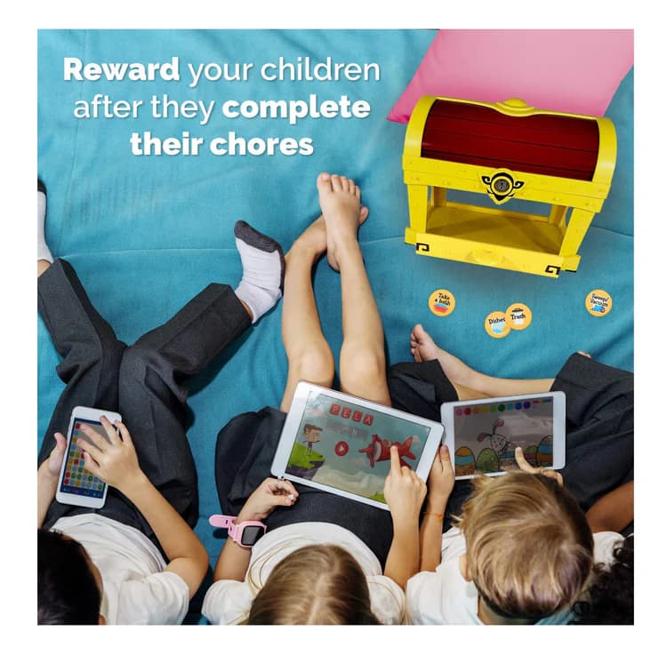 Happy kids and parents